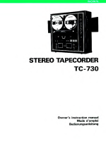Sony TC-730 - Owners Manual 